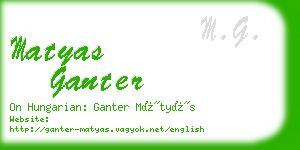 matyas ganter business card